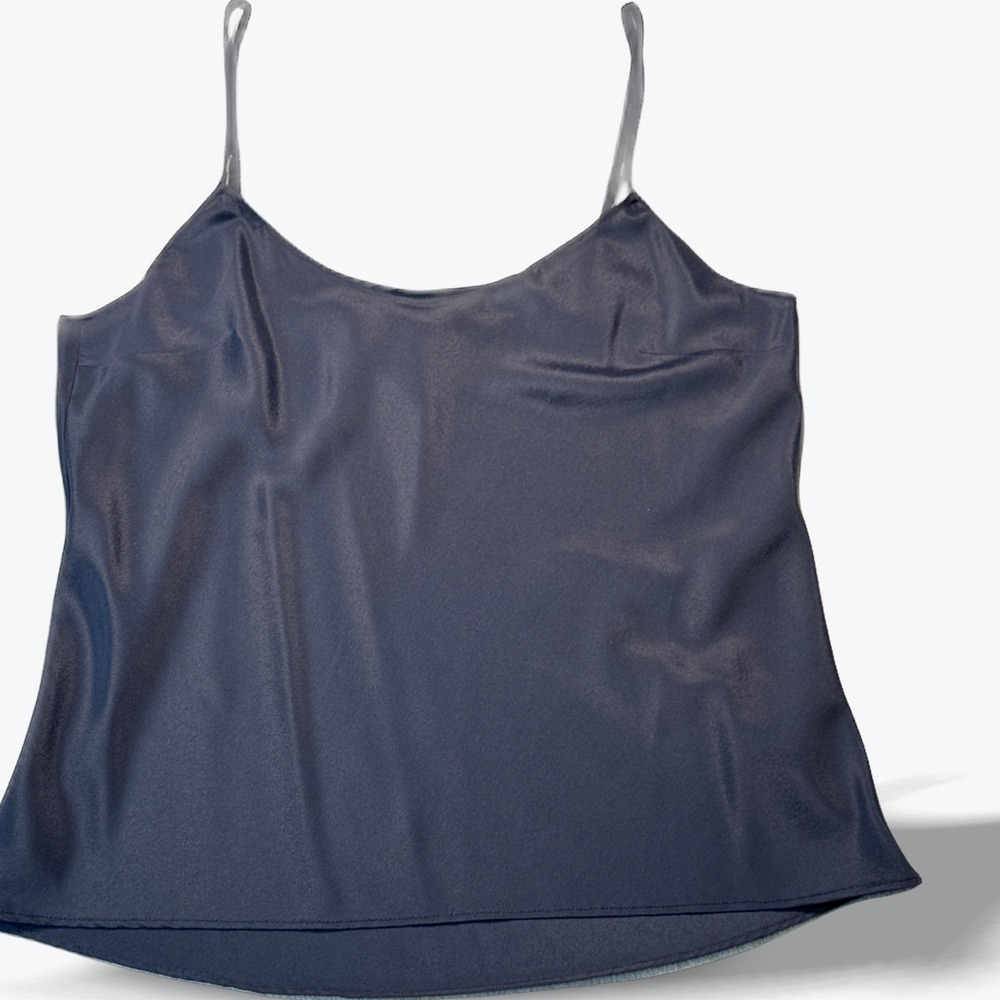 J Crew Navy Satin Camisole Adjustable Strap Tank Top Womens Small Cami